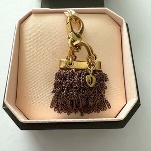 Y2K JUICY COUTURE BROWN CHAIN PURSE CHARM - YJRU8073